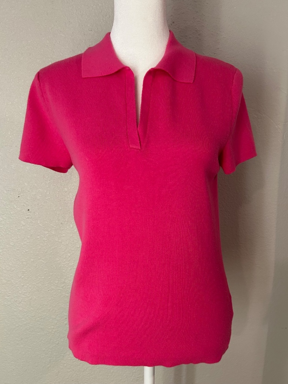 Faded Glory Stretch Polo Shirt Short Sleeve Top 